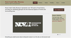 Desktop Screenshot of nosecreekvalleymuseum.com